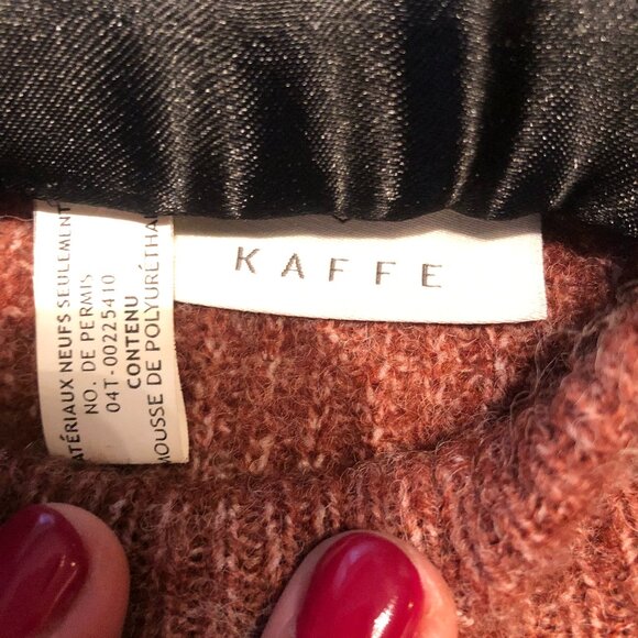 BNWT Kaffe Clothing Sweater Women M Apple Butter Melange Kanitana Knit Wool Blen - Picture 4 of 4